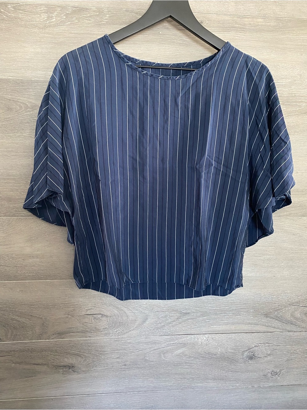 Tibi Silk Blouse Pinstripe